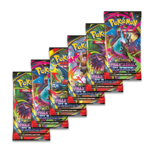 Pokémon TCG: Mega Evolution-Phantasmal Flames Booster Bundle (6 Packs)